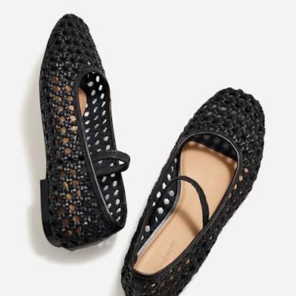 Madewell Shoes - Madewell Black Woven Flats